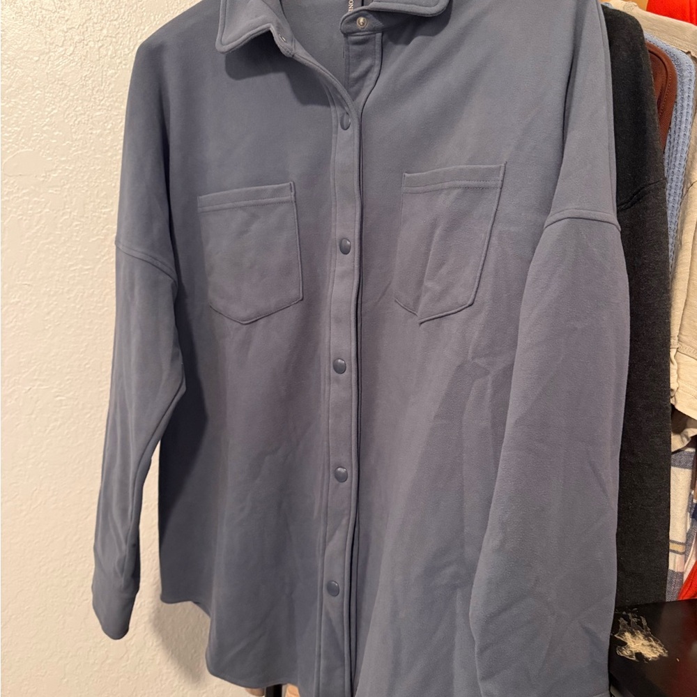 Mondetta Slate Blue Shirt Jacket